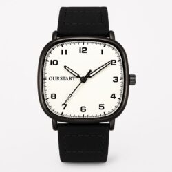 Leather Strap"Ourstar" Brand Mens Casual Wrist Watch