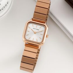 Mstianq Rose Gold Elegance Square Shape Ladies Watch